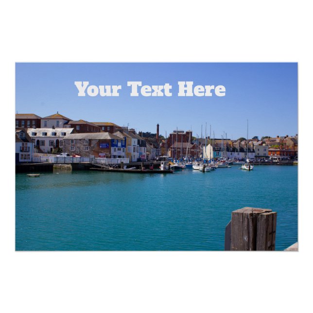 Seaside Harbour Tranquility - Glossy Poster (Front)