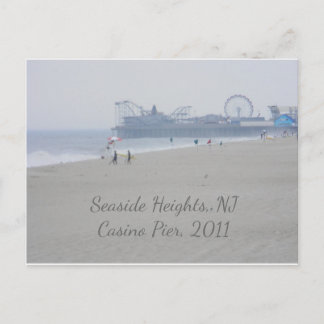 Seaside Heights Casino Pier Beach Boardwalk Postcard