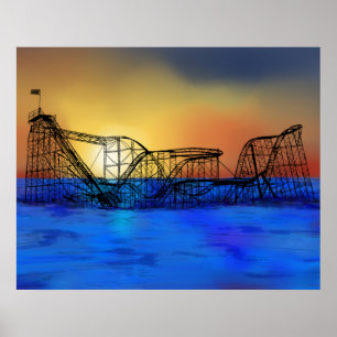 Seaside Heights Roller Coaster Poster