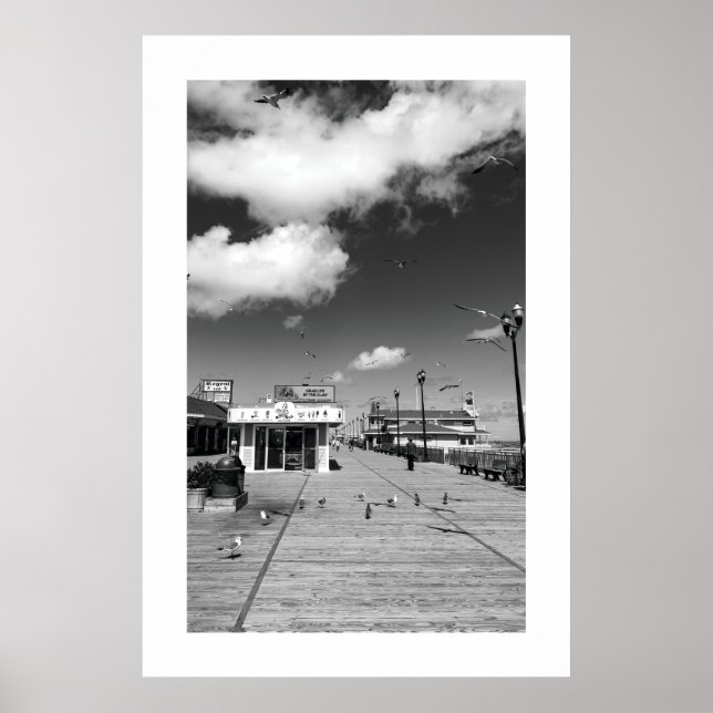 Seaside Heights Seagulls Boardwalk Poster (Front)