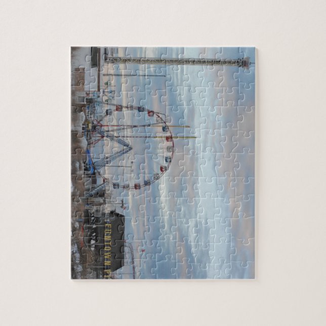 Seaside Heights Sunrise Funtown Pier Jersey Shore Jigsaw Puzzle (Vertical)
