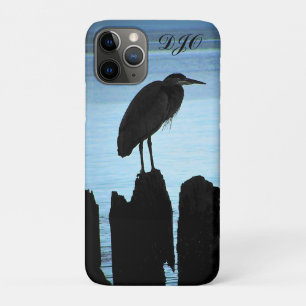 Seaside Heron Silhouette iPhone 11 Pro Case