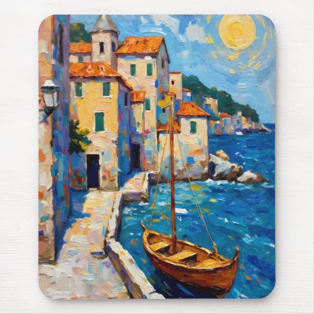 Seaside in Europe Mouse Mat (Front)