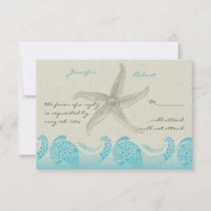Seaside in Sand and Aqua Response Card