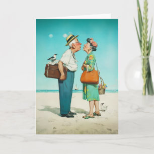 Seaside Kiss in Golden Years Card