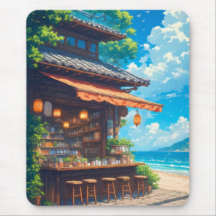 Seaside Lantern Tea House Mouse Mat