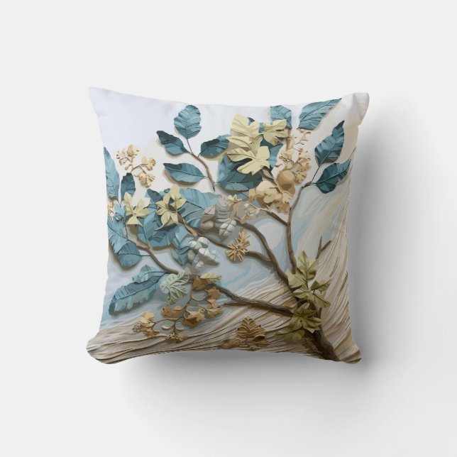 Seaside Leaves Cushion (Front)
