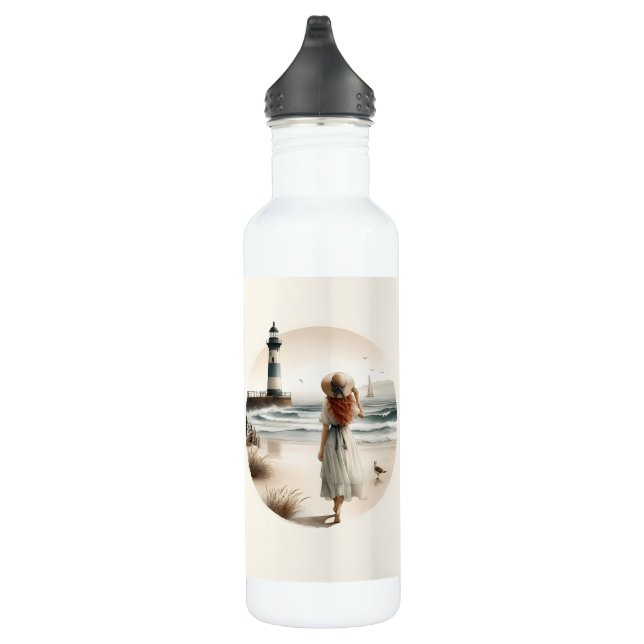 Seaside Lighthouse Stroll 710 Ml Water Bottle (Right)