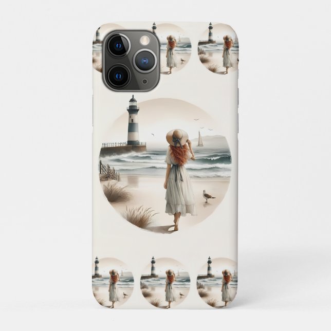Seaside Lighthouse Stroll Case-Mate iPhone Case (Back)