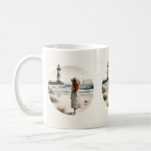 Seaside Lighthouse Stroll Coffee Mug