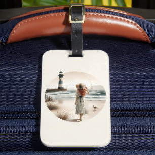Seaside Lighthouse Stroll Luggage Tag