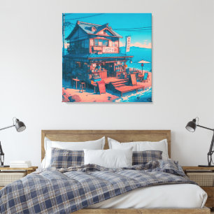 Seaside Lofi Dreams Canvas Print