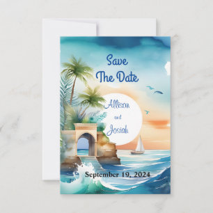Seaside Love: Summer Beach Wedding Save the Date