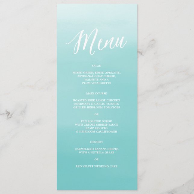 Seaside | Menu (Front)