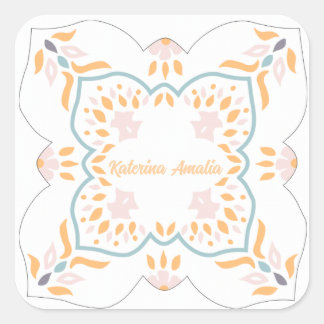 Seaside Mosaic Square Sticker