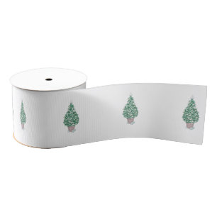 Seaside New England Christmas Tree Grosgrain Ribbon