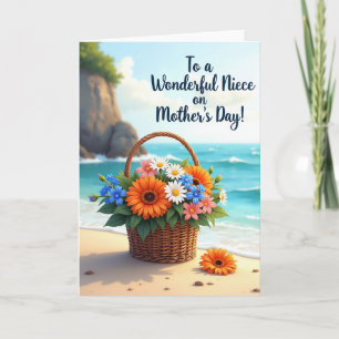 Seaside Niece Mothers Day Card