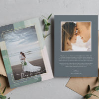 Seaside Ocean Glass | Wedding Photo Thank You