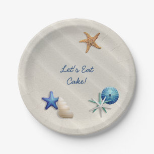 Seaside Oceanic Beach Themed Boy's Baby Shower Paper Plate