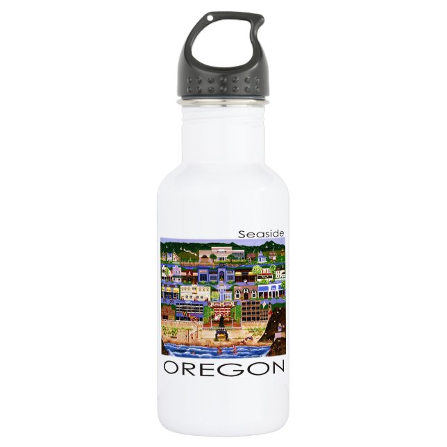 Seaside Oregon 532 Ml Water Bottle (Front)