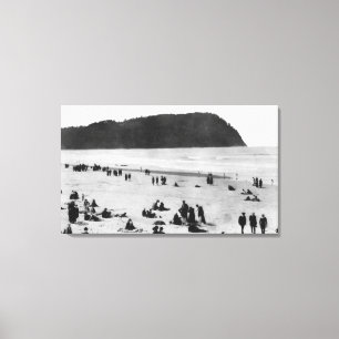 Seaside, Oregon Beach and Tillamook Head Canvas Print