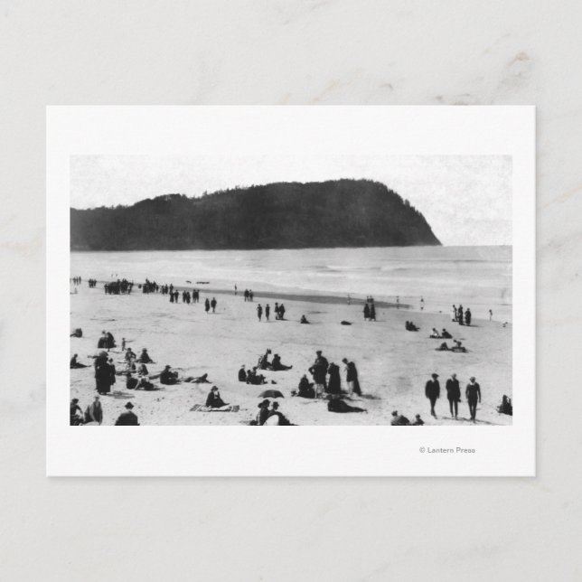 Seaside, Oregon Beach and Tillamook Head Postcard (Front)