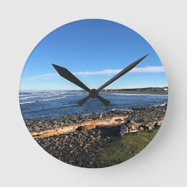 Seaside, Oregon Coast Round Clock (Front)