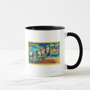 Seaside, Oregon - Large Letter Scenes Mug
