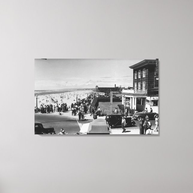 Seaside, Oregon North Prominade View Photograph Canvas Print (Front)
