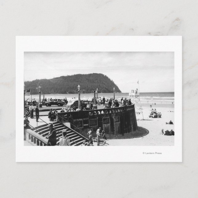 Seaside, Oregon Turnaround and Tillamook Head Postcard (Front)