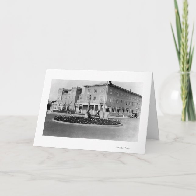 Seaside, Oregon View of Hotel Seaside Photograph Card (Front)