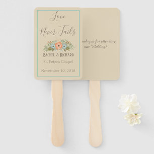 Seaside Paradise Wedding Hand Fan