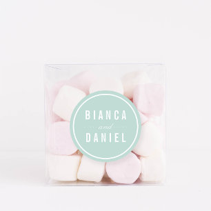 Seaside Pastels Pale Aqua Wedding Classic Round Sticker