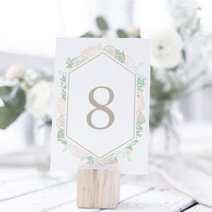Seaside Pastels Table Number