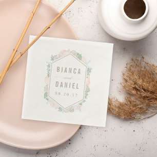 Seaside Pastels Wedding Napkin