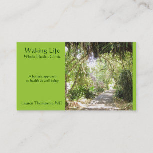 Seaside Path- Lime Green Business Card