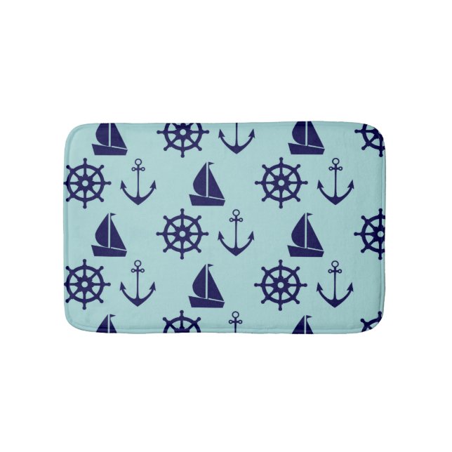 Seaside Pattern Bath Mat (Front)