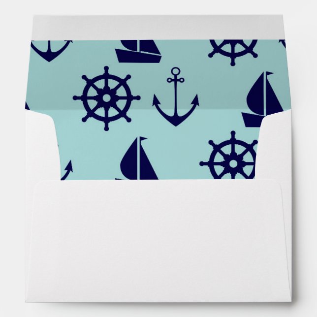 Seaside Pattern Envelope (Back (Bottom))