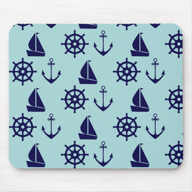 Seaside Pattern Mouse Mat (Front)