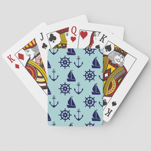 Seaside Pattern Playing Cards (Back)