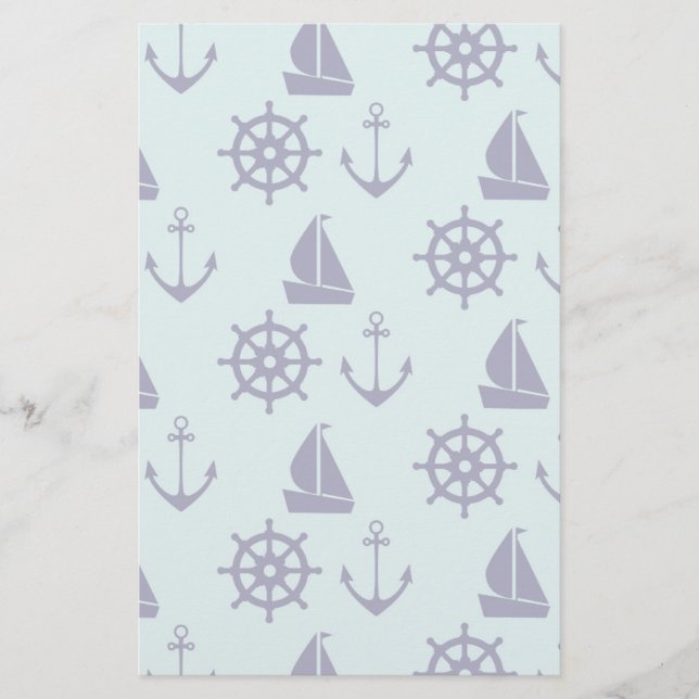 Seaside Pattern Stationery (Front)