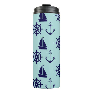 Seaside Pattern Thermal Tumbler