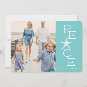 Seaside Peace   Holiday Photo Collage Card