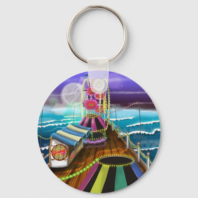 Seaside Peer Arcade Funfair Key Ring (Front)