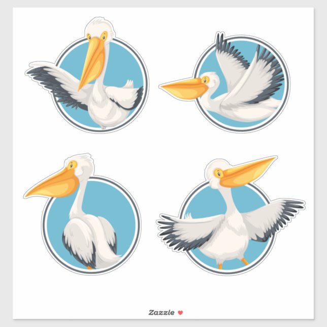 Seaside Pelicans in Port Holes Nautical Shorebirds (Sheet)