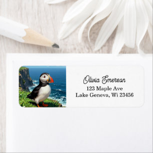Seaside Puffin Illustration   Personalized