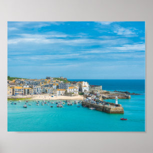 Seaside resort of St. Ives, Cornwall, UK Poster