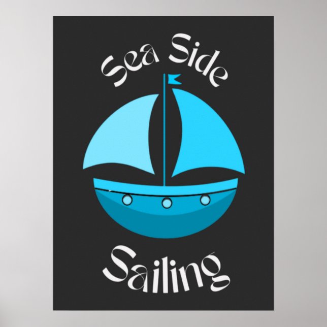 Seaside  Sailing  Poster (Front)