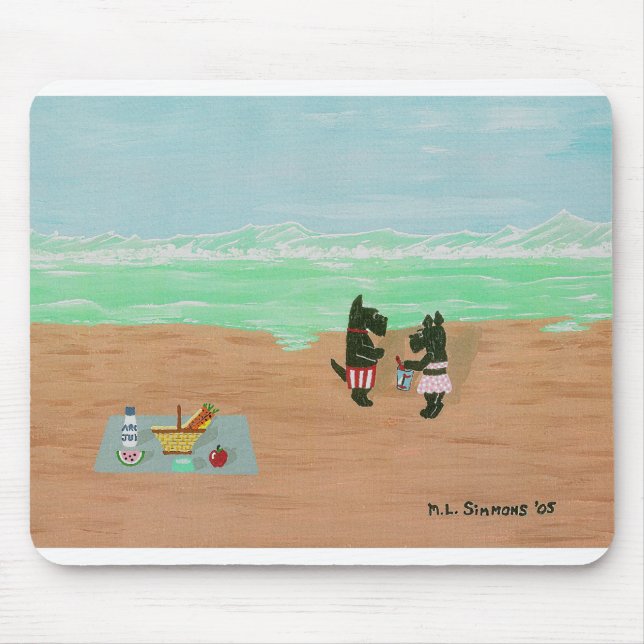 Seaside Scotties Mouse Mat (Front)