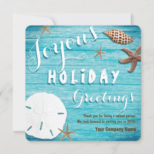 Seaside Seashells Coastal Business Holiday Save The Date